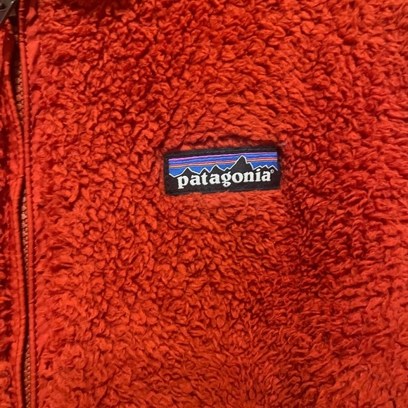 Patagonia NWOT Los Gatos burnt orange fleece Sherpa zip up vest women’s medium - Picture 5 of 9